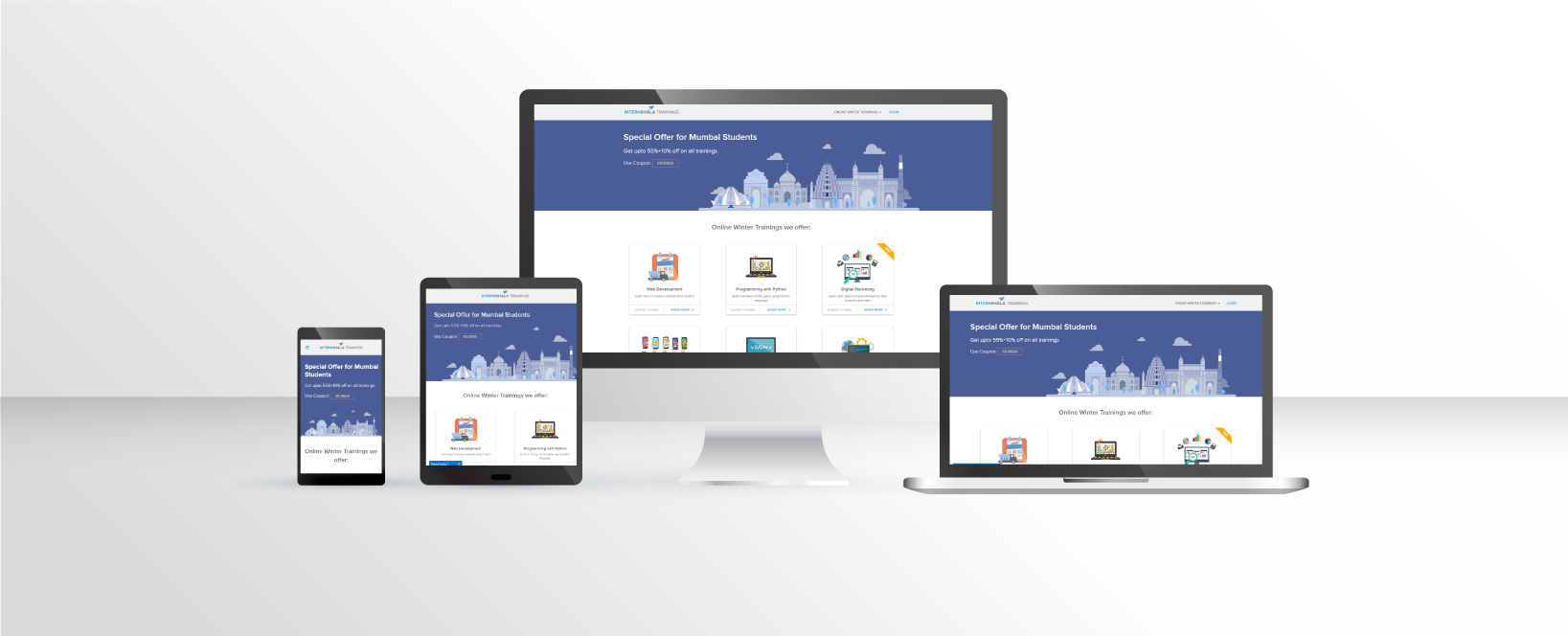 City-specific homepage banners for Appathon