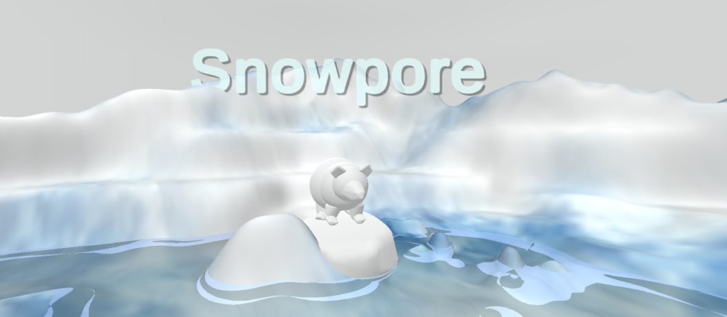 Snowpore world — Poba the polar bear on melting ice