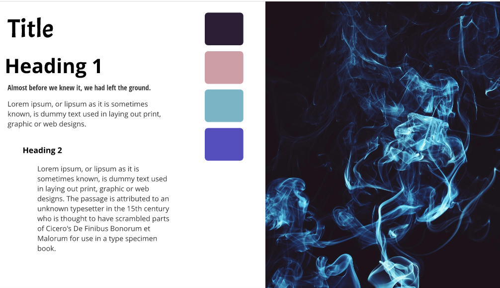 Clickable InVision prototype exploring the visual language